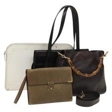 GUCCI Bamboo Bag Nylon Leather