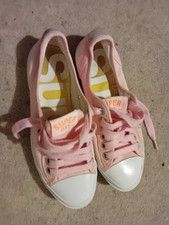 Superdry Pink lace up  summer pumps sneakers trainers UK size 7