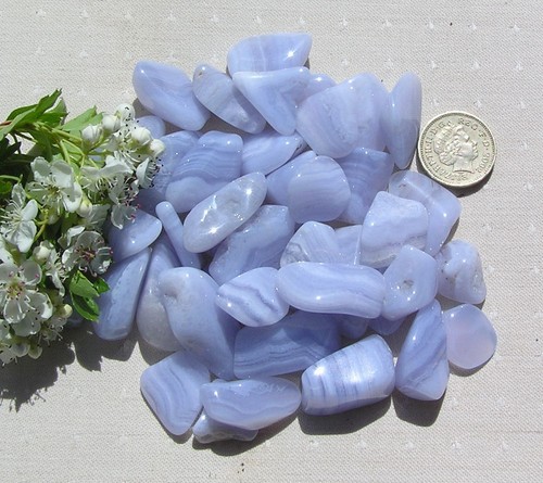 Blue lace agate crystal - 8,