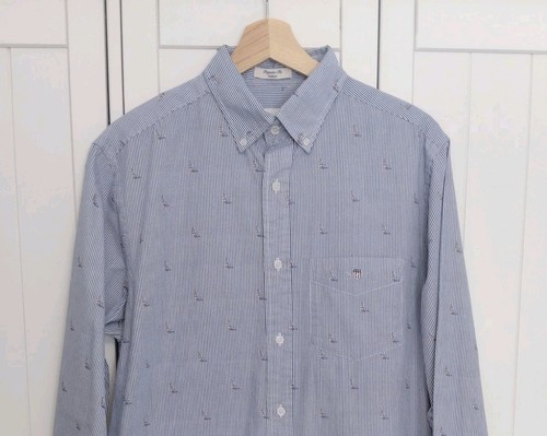 Gant poplin shirt medium - medium, blue
