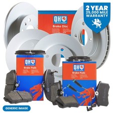 QH Front Discs Pair & Front Pads + Rear Discs Pair & Rear Pads Fits Volvo XC60