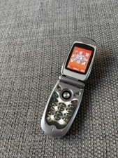Panasonic X70 Flip Mobile Phone Working But Locked To Orange Retro Rare