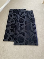 One Pair Of Luxury Fully Lined Pencil Pleat Curtains Black 117cm x 228cm (46x90”