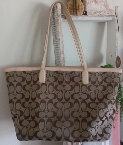 Coach beige brown signature - coach, beige/brown