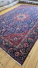 Large Hand Knotted Middle Eastern Rug Wool Rug 117" X 78"