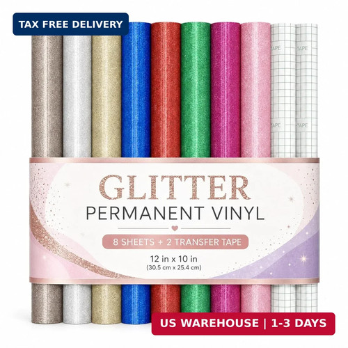 Glitter permanent vinyl - vinyl,, 8