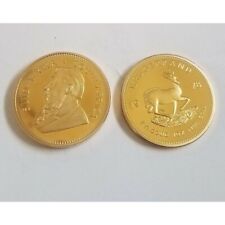 1978 Gold Plated 1oz 24K Krugerrand Coin South Africa in capsule