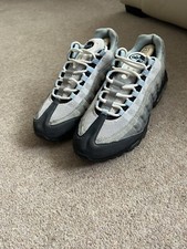 Men’s Vintage 2005 Nike Air Max 95 Ice Blue Aluminium Trainers Size 10 UK
