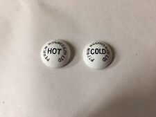 Hot & Cold Tap Head Indices Basin Or Bath Taps - Perrin Hughes - 1 Pair (19mm)