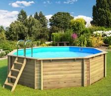 Tropic Octo 505 Pool 5m Octagonal Above Ground Wooden Swimming Pool