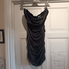 Oh Polly black ruched wet look