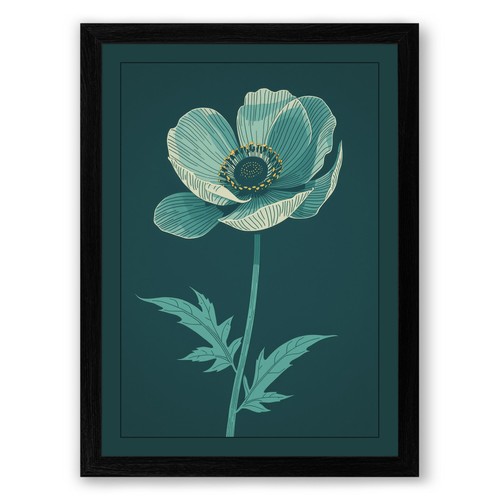 Single bloom blue - bloom, botanical
