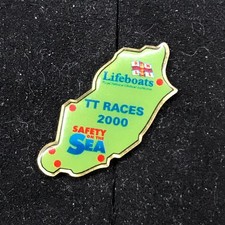 RNLI 2000 Isle of Man Tourist Trophy IOM TT Motorcycle Races badge (Manx)