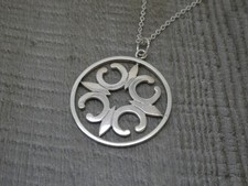 Vintage Scottish Ortak Malcolm Gray St Magnus Cross Sterling Silver Pendant 1976