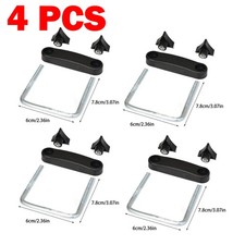 4PCS Roof Rack Mounting Brackets Roof Box U-Bolt Clamps Luggage Rack