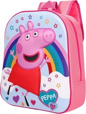 Peppa Pig Backpack Rucksack 3D Nursery School Book Lunch PE Kit Bag Girls Kids