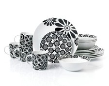 16pc kira black flower - 16pc,