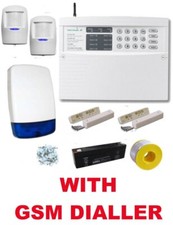 Texecom Veritas 8 LED Wired Burglar Alarm Kit, 2 MEQ Blue PIRs + GSM SMS Dialler