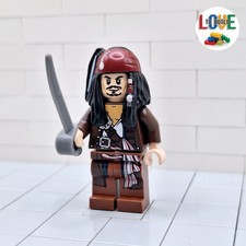 ⭐ LEGO Pirates of the Caribbean Captain Jack Sparrow Minifigure poc034 Set 4184