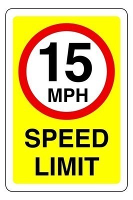Mph speed limit safety sign - mph,