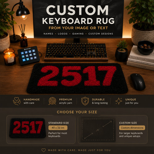 Custom gaming keyboard rug - custom,