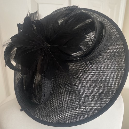 Elegant black sinamay and - black,