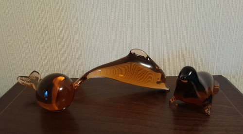 Wedgwood amber glass - glass, "
