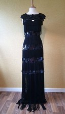 PHASE EIGHT Dress Sz 12 £179 Black fringe 20s party wedding guest flapper Evenin