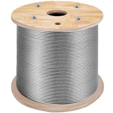 VEVOR 3.2mm T316 Stainless Steel 150m Wire Rope Cable Railing 1x19 Wire Strand