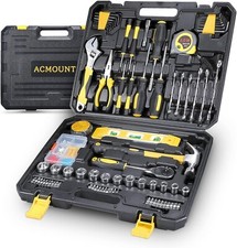 145 Pcs Acmount Tool Kit Home Portable General Repair Basic Hand DIY Tools Set