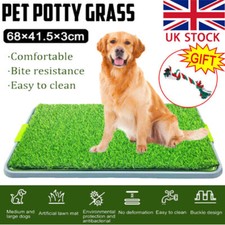 Pet Dog Toilet Mat Indoor Restroom Training Portable Grass Potty Loo Tray Puppy