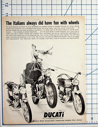 1968 ducati motorcycle - 1968, ad