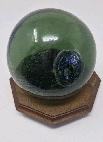Vintage green glass fishing - green,
