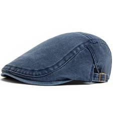 Men Flat Cap Washed Newsboy