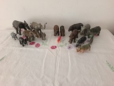 Vintage Elephant Rhino And Hippo Toy Bundle