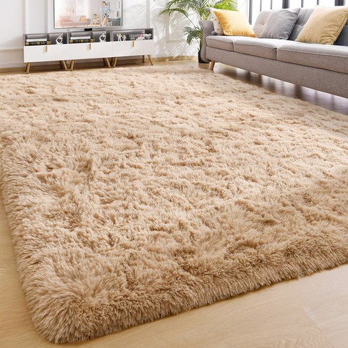 Fluffy rugs large shaggy rug - rugs,