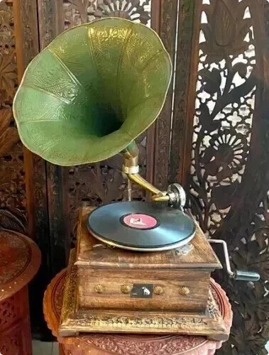 Antique hmv gramophone fully - hmv,