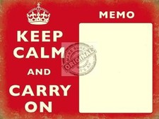 KEEP CALM CARRY ON VINTAGE RETRO MEMO BOARD LARGE STEEL WALL MAGNETIC MARKER PEN