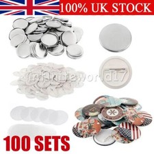 100Pcs 58MM Round Button Badge Plain Metal Plate Pin Maker Parts Components