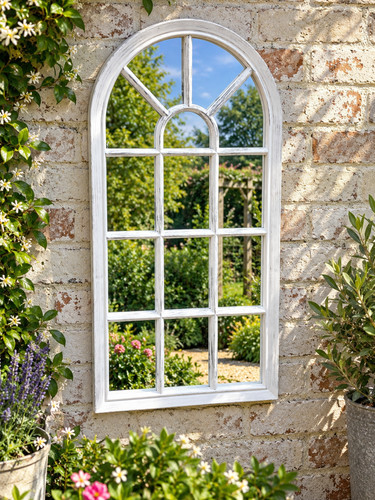 White copper garden arch - garden,
