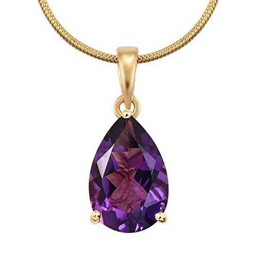 Teardrop amethyst pendant - amethyst,