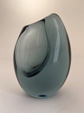 Kosta Glass Vicke Lindstrand LH1605 Signed Asymmetrical Glass Vase