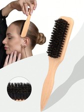 Boar Bristle Hair & Beard Brush Barber Styling Comb Men Women Travel Essentials.