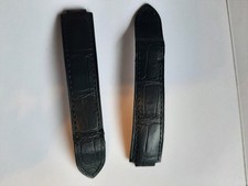 Cartier Authentic Alligator Leather Black Watch Band Strap KD2HXK97