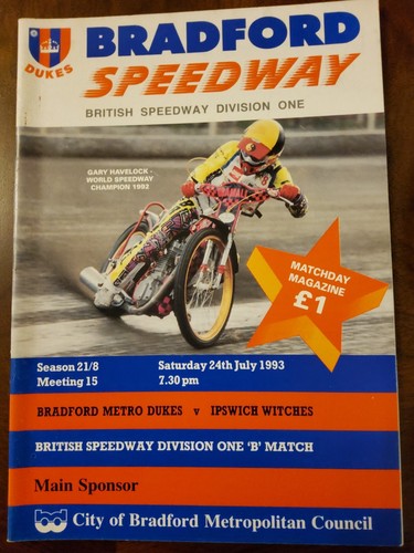 Bradford speedway prog - speedway, prog.