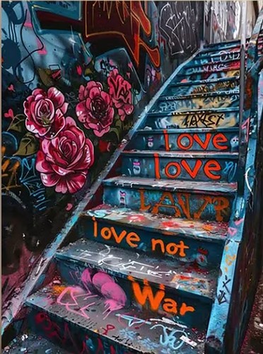 Sale graffiti love painting - sale!,