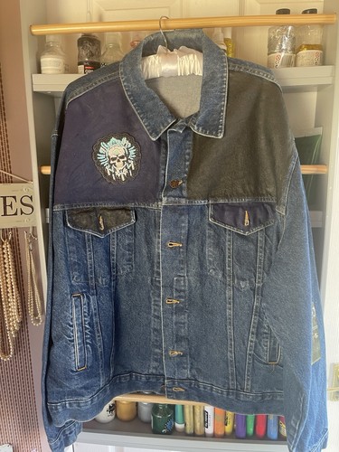 Men blue denim trucker - blue,