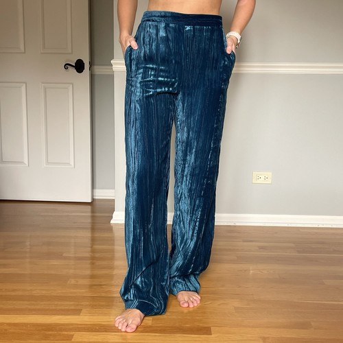 Zara blue velour - blue, leg