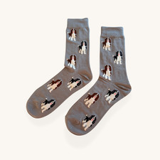SPRINGER SPANIEL SOCKS GREY