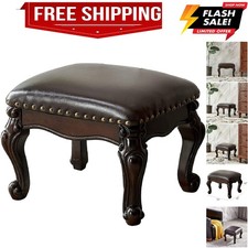 Foot Stool Microfiber Leather